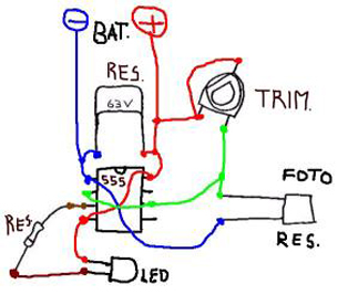 Luce lunare automatica a batteria